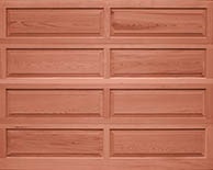 Real wood Raised Long panel garage door