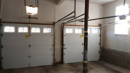 Inside view of the garage door system