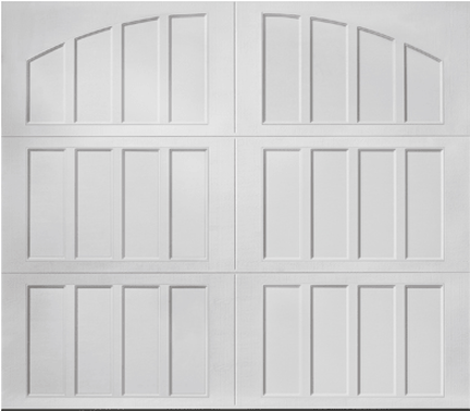 Steel recessed panel  carriage house style garage door by Amarr